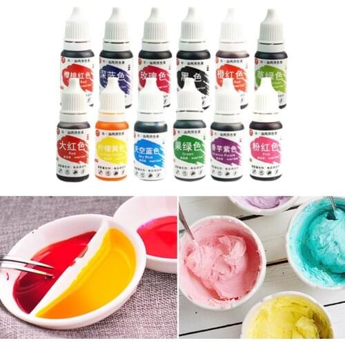 12 Colors 10ml Natural Ink Food Coloring Cake Pastries Cookies DIY Craft Pigment For Cake Decoration Frosting Icing Fondant hot
