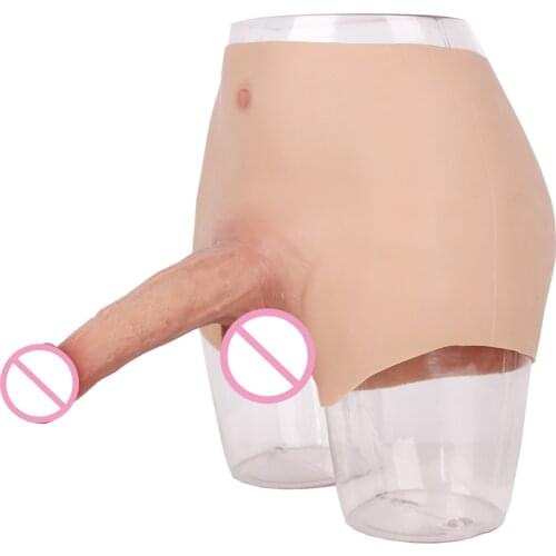 20CM Super Long High Simulation Male Silicone Penis Pants Lesbian Strapon Vagina Dildo Gay Anal Plug Sex Toys For Women Men