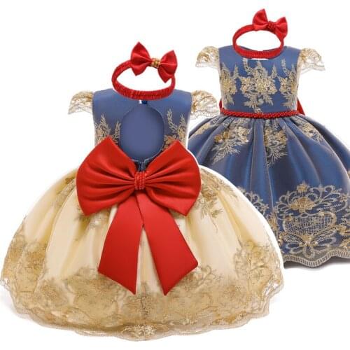 2021 Newborn Baby Girl 1 Years Birthday Party Christening Dress Girls Infant Baby Summer Baby Girls Clothes Tutu Princess Dress