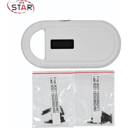 30pcs 1.25*7mm injectable rfid pet microchip with Iso11784/5 Fdx-b EM4305 chip + 1pc Low Cost Portable rfid microchip reader