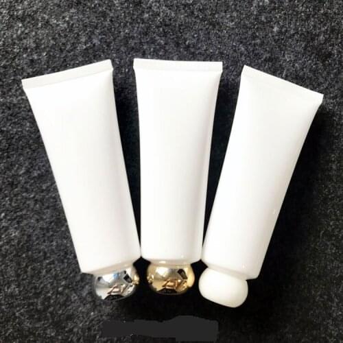 300pcs/lot 80g 80ml White Empty Plastic Squeeze Bottle Cosmetic Facial Cleanser Hand Cream Soft Tube