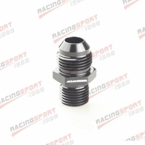 -8AN AN8 AN-8 Male Flare To M16 x 1.5 (mm) Metric Straight Fitting Black