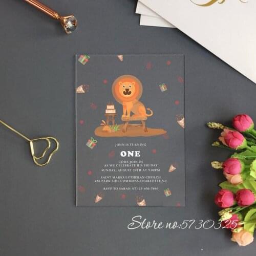 Acrylic Invitations de Baby Personalizables Birthday Card Bebe Perssonnaliser Prenom Baby Showers Gift Custom Party Invitations