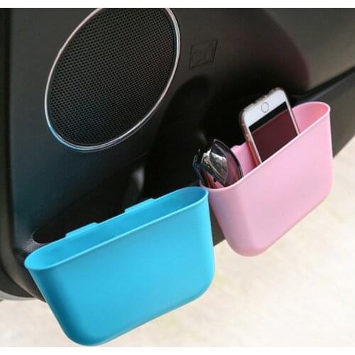 Car Storage Box Phone Garbage Glasses Holder Car Interior Accessories Sundries Organizer Auto Door Side Hanging Pocket Trash Bin