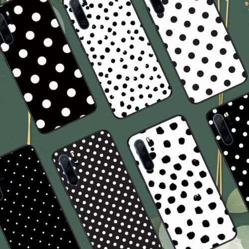 Black And White Polka Dot pattern Phone Case For Huawei honor Mate P 10 20 30 40 Pro 10i 9 10 20 8 x Lite Luxury brand shell