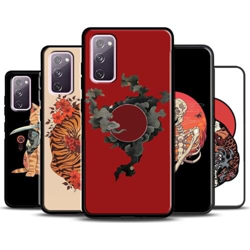 Japanese Style Tiger Cat Shiba Inu Phone Case For Samsung Galaxy S20 FE S8 S9 S10 Plus Note 10 Plus Note 20 S21 Ultra Cover