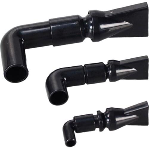 Black Aquarium Fish Tank Water Pump Filter Water Outlet Nozzle Return Pipe Fitting Four Sizes Aquarium Accessories 360 Degrees