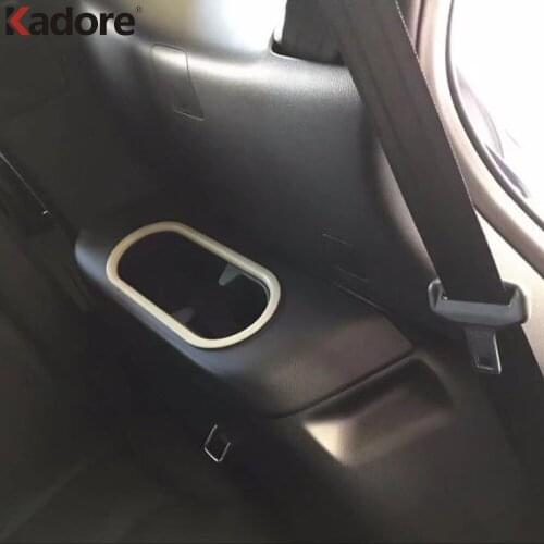 For Mazda CX9 CX-9 2016 2017 2018 2019 2020 2021 Matte Rear Side Water Cup Holder Frame Cover Trim Car Interior Accessories 2pcs