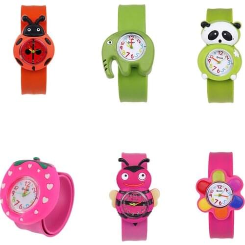 Hot 1 Pcs Children Kids Wrist Quartz Watch Silicone Strap Cute Cartoon Style Fashion Birthday Gift A66