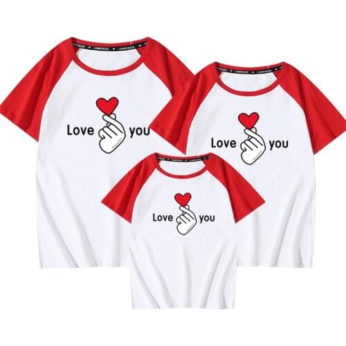 New Fashion T Shirt Summer RedBlack Print Cotton Family Vacation Casual Baby Tops Streetwear Girls Boys Cozy Loose Pullover