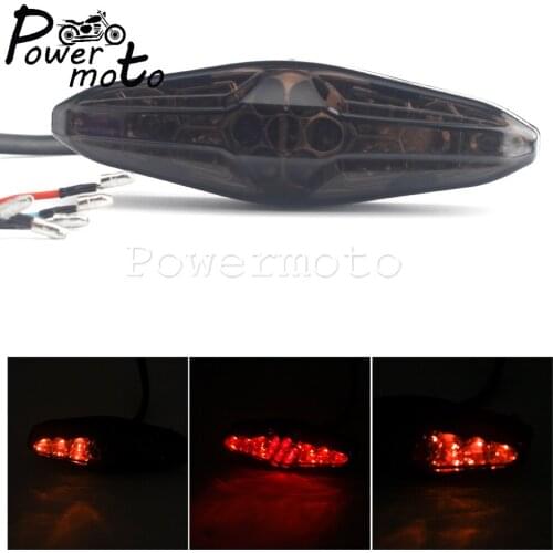 Motorcycle Integrated LED Taillight Brake Stop Turn Signal Indicator For Scooter Cruiser Chopper Street Dirt Bike ATV off-road