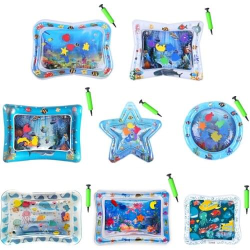 Summer Baby Activity Gym Mat Kid Water Play Mat Inflatable Ice Cushion Multifunction Playmat Toys