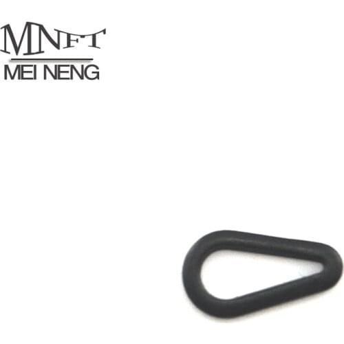 MNFT 25Pcs/Package Carp Fishing Rigs Tear Drop Rings Pear Matt Black Rig Rings Loops Swivels Fishing Tackle Accessories