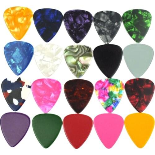 Lots of 100 pcs New Medium 0.71mm Blank 351 Guitar Picks Plectrums Celluloid More Colors