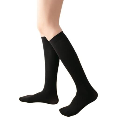 Spring Summer Autumn Females Long Black Socks Kawaii Knee High Socks