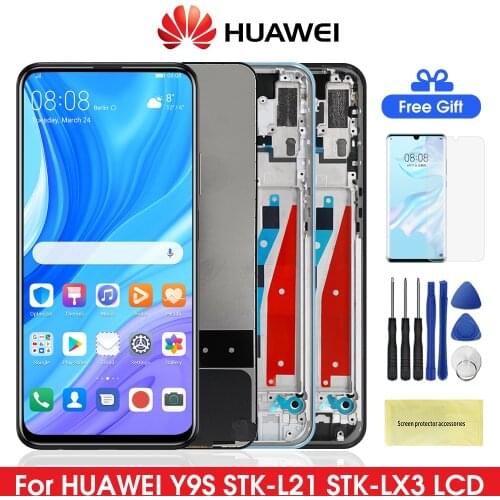 Original Y9S Screen for Huawei Y9S STK-L21 STK-LX3 STK-L22 LCD Display Touch Display Digitizer With Frame for Huawei P Samrt Pro