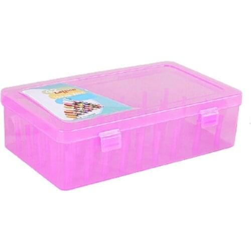 Plastic Transparent Sewing Thread Storage Box Craft Organizing Holder Container Spools Knitting Needles Storage Case Access U7Z8