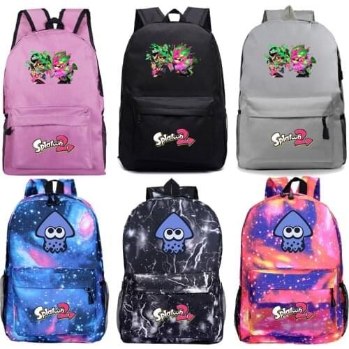 Beautiful Splatoon Backpack Boys Girls School Bags Students Bookbag Teens Daily Rucksack Pattern Printed Unisex Travel Bag Gift