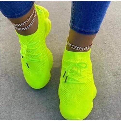 Sneakers Flat Bottom Casual Sports Shoes Single Shoe Tie Breathable Low-side Socks Women Walking Shoes Mens Shoes Sports Shoes