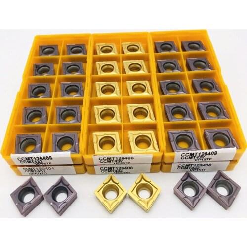 Carbide insert CCMT120404 CCMT120408 VP15TF UE6020 US735 stainless steel cutting tool lathe tool high quality turning insertCCMT