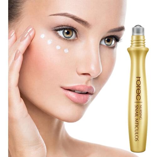 15ml Snail Moisturizing Roller Eye Serum Moisturizing Brighten Remove Eye Bags Fades Wrinkles Improve Dark Circles Face Care