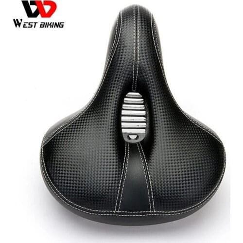 WEST BIKING Wide Bicycle Seat Bike Saddle Bicicleta Seat Cycling Saddle MTB Cushion Asiento Bicicleta Sponge Soft Cycling Saddle