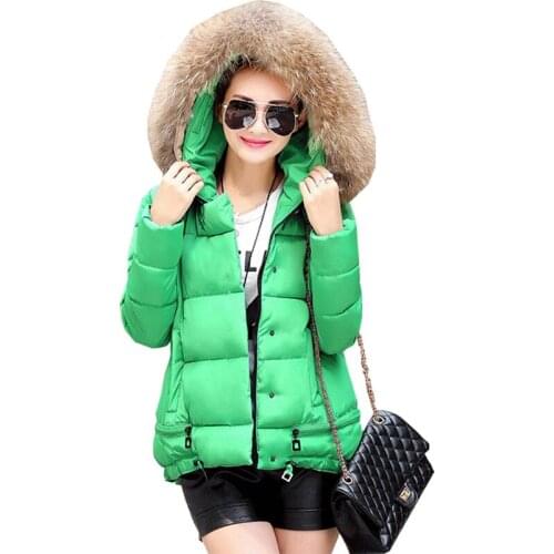 Winter Jacket Women Winter Jackets Big Fur Collar Warm 2019 New Female Short Korean Long Padded Jacket Cotton Hat Vestidos BD013