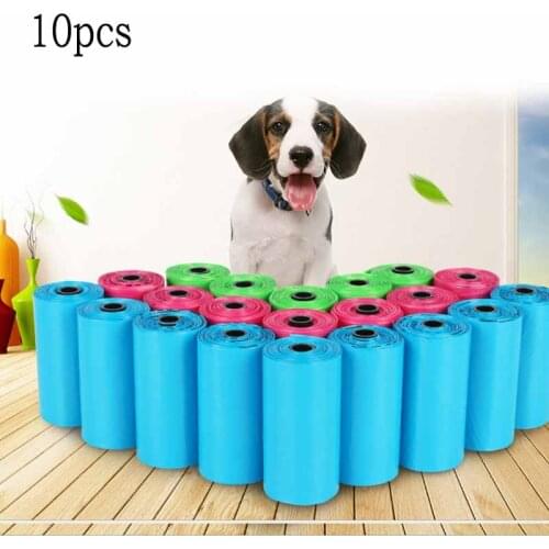 10 Roll Pet Dog Poop Bags Dispenser Collector Scoop Holder Puppy Cat Pooper Scooper Bag Outdoor Clean Pets Accessories