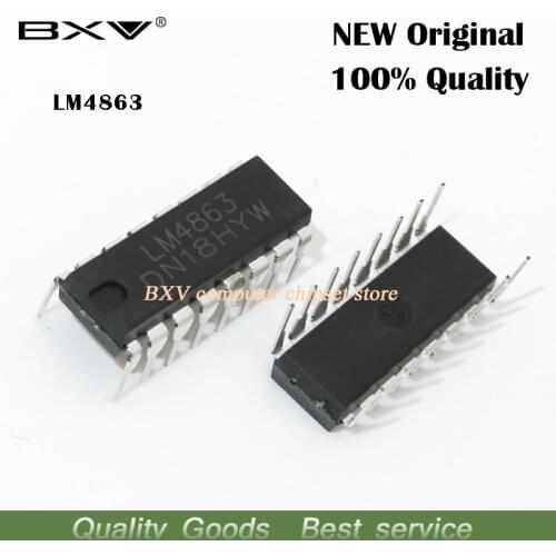 10PCS LM4863D DIP16 LM4863 audio amplifier NEW IC