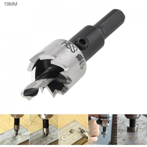 19mm HSS Hole Saw Cutter Drill Bits with Sharp teeth for Pistol / Bench / Magnetic / Air Gun Drills