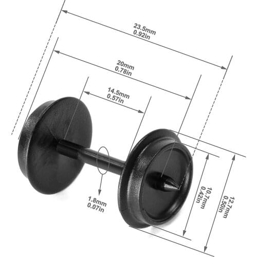 24pcs/48pcs POM Plastic 36'' Wheels for Model Train 1:87 HO Scale 36" Wheel set HP29HO