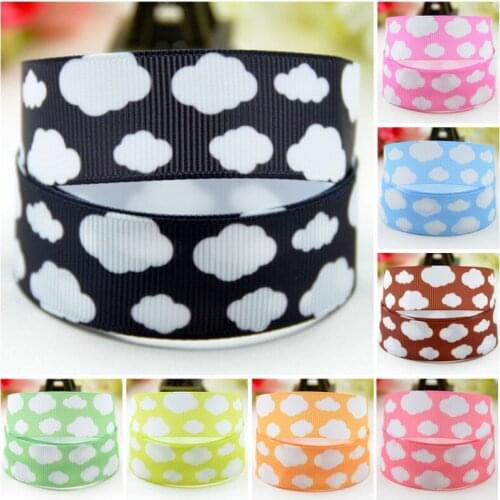 22mm 25mm 38mm 75mm Ruban satin Cloud Cartoon Character printed Grosgrain Ribbon Hair Accessories party decoration 10 Yards