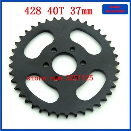 Free shipping 428 40T 37mm /166mm 40 Tooth Rear Chain Sprocket Cog for 150cc 250cc ATV Pit Dirt Bike