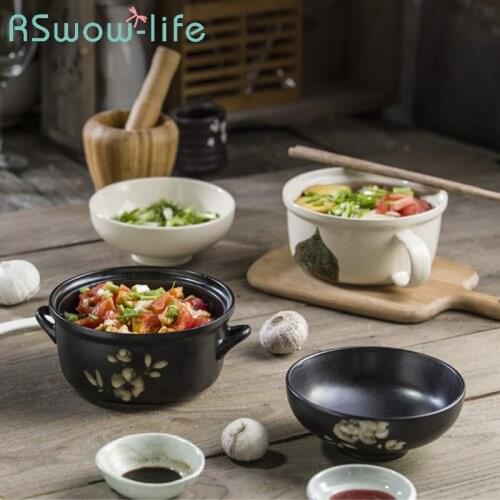 Japanese-style Household Ceramic Bowl Soup Bowl Noodle Bowl Student Dormitory Unit Canteen Instant Noodle Bowl For Tableware