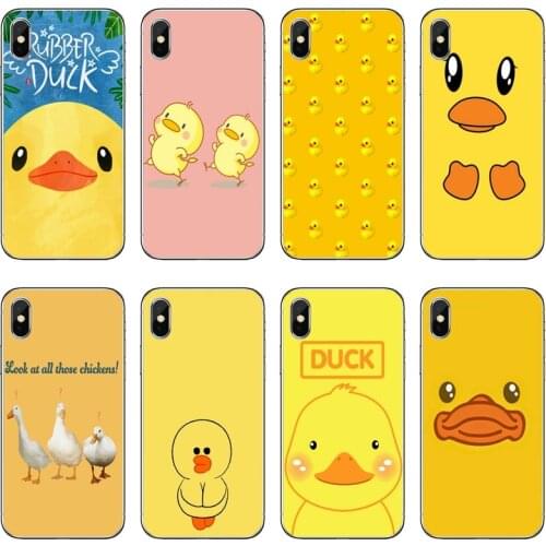 Cute yellow duck Mobile Phone Case For Samsung Galaxy Note 10 9 8 5 4 S10E S10 Lite S9 S8 S7 S6 Edge Plus S5 S4 Mini