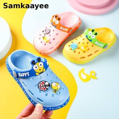 Children Shoes Kids Shoes Slippers Baby Sandals Summer 2-8y Girls Boys Mules Clogs Cartoon Ants Toddler Non-Slip Beach Sandalias