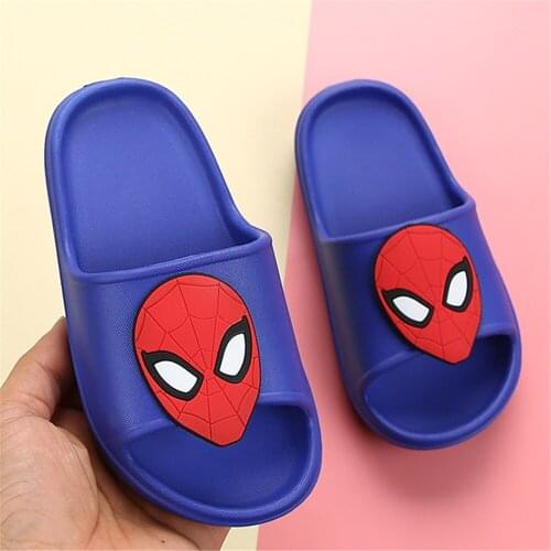 Disney childrens sandals and slippers summer boys and girls baby slippers summer cartoon car frozen shoes