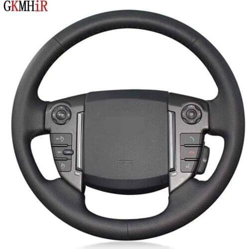Steering Wheel Covers Hand-stitched Black Artificial Leather Car Steering Wheel Cover For Land Rover Freelander 2 2013 2014 2015