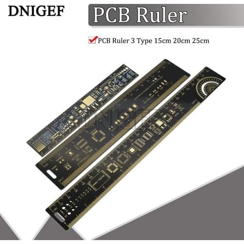 PCB Ruler 3 Type 15cm 20cm 25cm PCB Ruler Multi-functional Measuring Tool Resistor Capacitor Chip IC SMD Diode Transistor