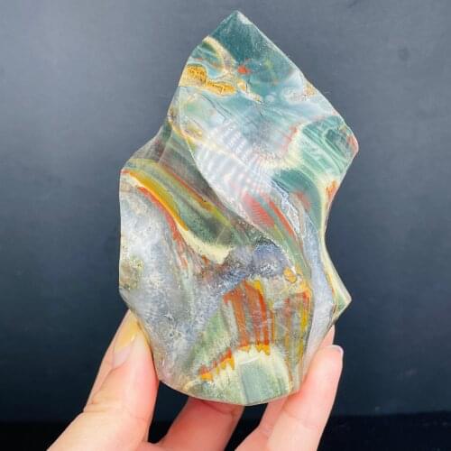 Natural Ocean Jasper Irregular Arrangement Teaching Material Minerals Collection Home Decoration