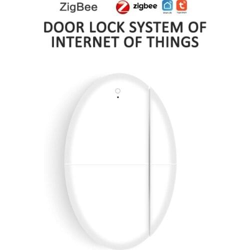 Tuya ZigBee Smart Life Smart Door Sensor Window Sensor Door Magnetic Alarm Detector Work With Alexa Google Home Assistant