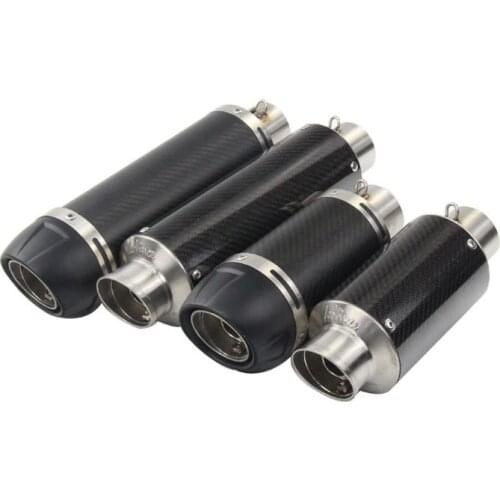 36-51mm Universal Motorcycle LeoVince Exhaust Muffler Carbon Fiber Pipe Pitbike For benelli trk502 msx125 crf 230 aerox vespa