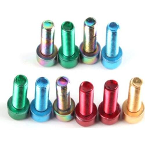 MTB Bicycle Handlebar Screws Titanium-plated Colorful Screws M5*18MM Stem Riser Screws Color handle screws Bicycle Parts