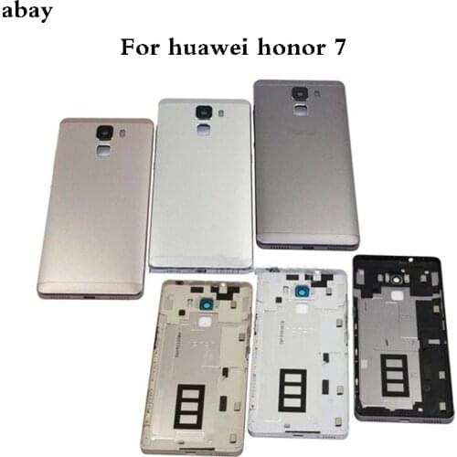 OEM Rear Housing Cover for HUAWEI Honor 7 Aluminum Back Door Replacement Battery Case Side Buttons Camera Lens Cover 5.2 Inch