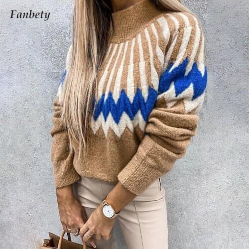 Autumn Winter Women Elegant Printed Turtleneck Long Sleeve Sweater Fashion Casual All-match Pullover Warm Loose Streetwear Tops