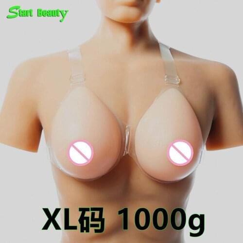 1000g/pair C Cup Realistic silicone artificial breast forms Boobs faux seins Enhancer Chest strap for Crossdresser gestante