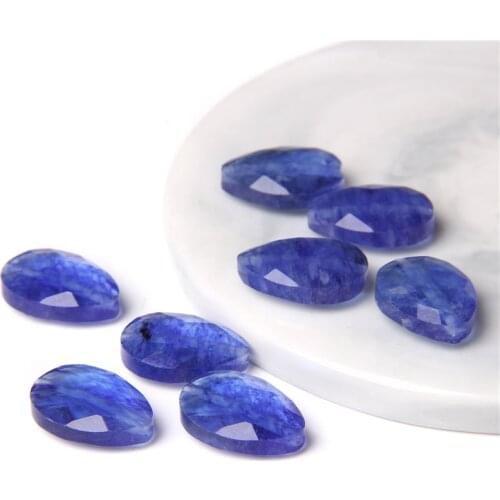 25 Options Blue Watermelon Faceted Teardrop Beads Pendnat 30 pcs Natural Labradorite 13*18 mm Drilled Loose Bead DIY Dropearring