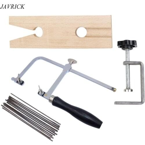 3-in-1 Professional Jewelers Saw Set 144 Blades Wooden Pin Clamp Jewelry Toos