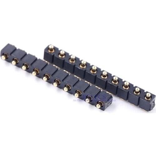 5pcs Spring-loaded pogo pin 10 Pin 2.54 mm Grid Surface Mount PCB 4.0 mm Height Spring Header Pin Male