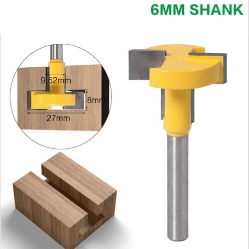 6-shank straight edge T-cutter slotting cutter hook milling cutter outlet 6-shank T-shaped straight cutter